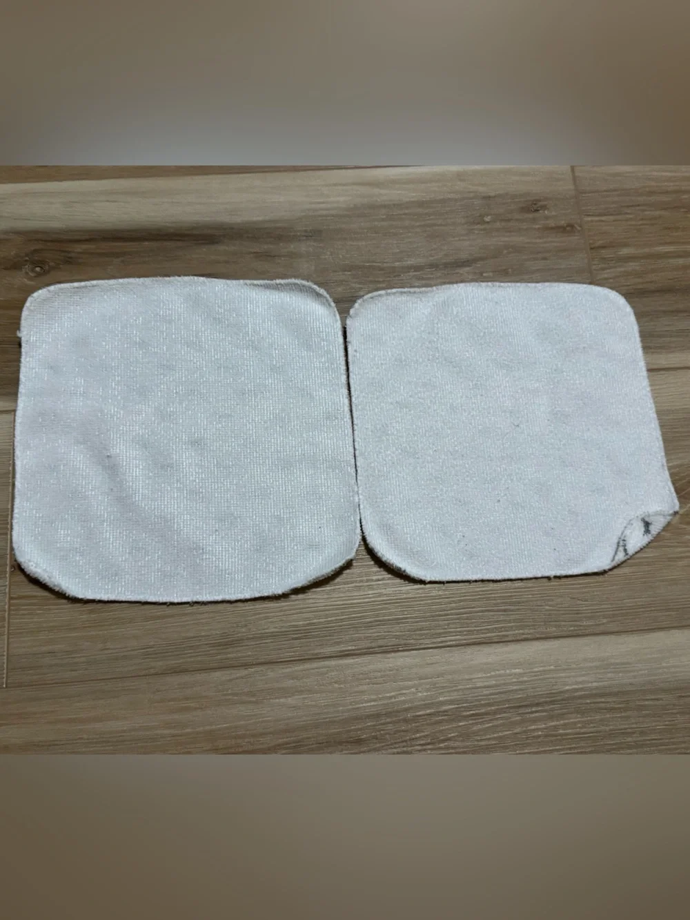 2 dog print baby wash cloths